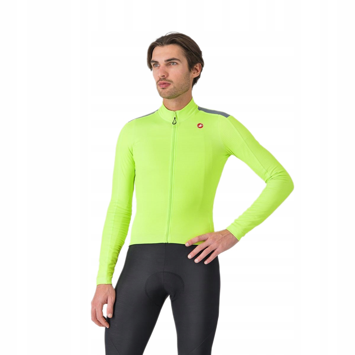 Cyklistický Mikina Castelli Puro 4 elektricky limetkový vel XL