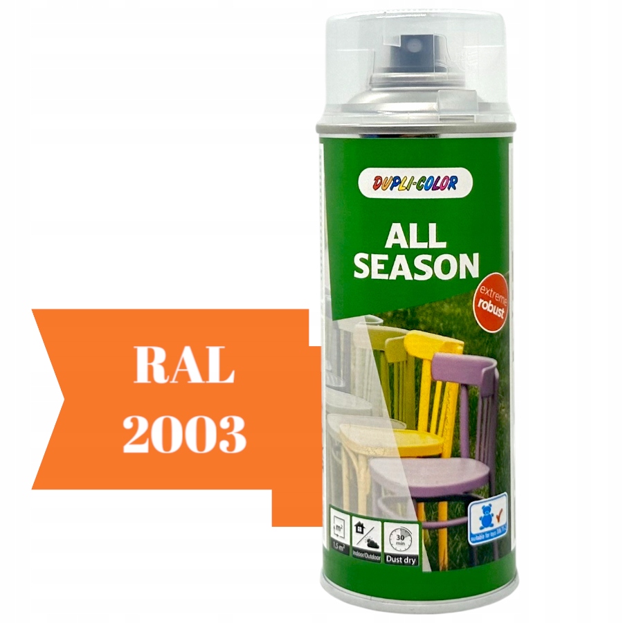 Dupli Color Lakier Spray Ral 2003 Pomarańczowy Wysoki Połysk 400ML