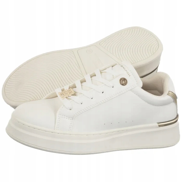 Tenisky Tommy Hilfiger Low Cut Lace-Up Sneaker Off White Bílé