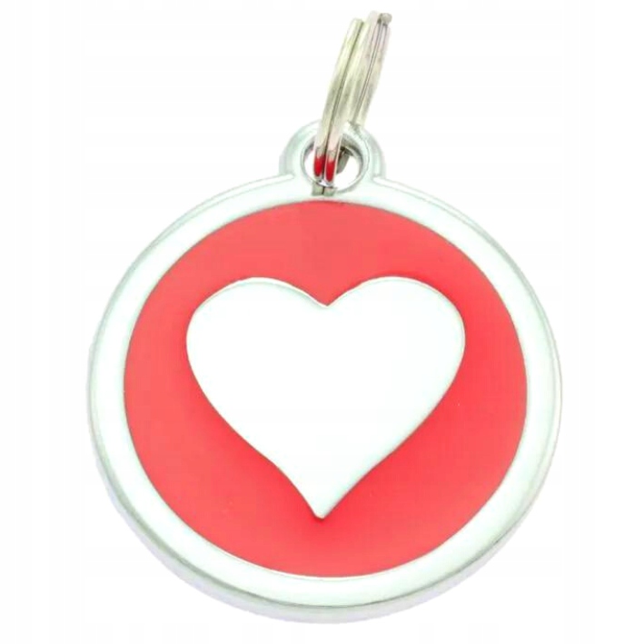 

Adresówka dla psa identyfikator Kółko serce+GRAWER