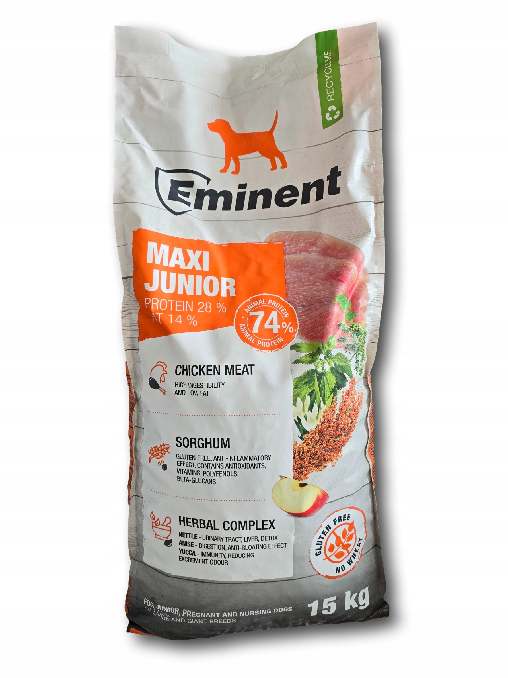 Levně Eminent Junior Maxi 28/14 krmivo pro psy s obdobím růstu březích fen 15 kg