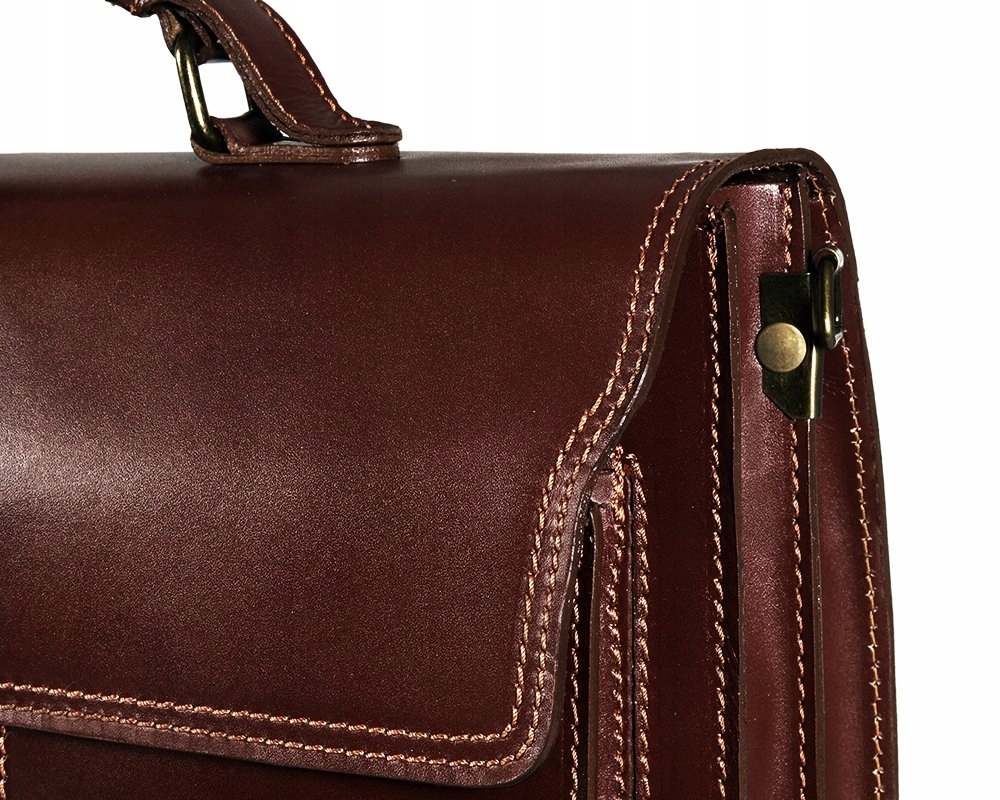 SKÓRZANA AKTÓWKA TECZKA NA DOKUMENTY NESESER SOLOME PORTWEST I Głębokość produktu 18 cm