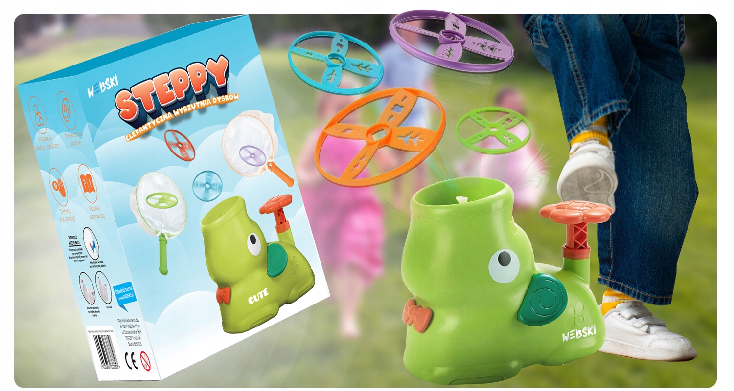 ZABAWKA ZRĘCZNOŚCIOWA WYRZUTNIA LATAJĄCYCH DYSKÓW + LOGICZNA GRA UMYSŁOWA Stan opakowania oryginalne