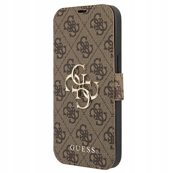 Pouzdro Guess GUBKP13X4GMGBR pro Apple iPhone 13 Pro Max hnědá/brown book 4G Big