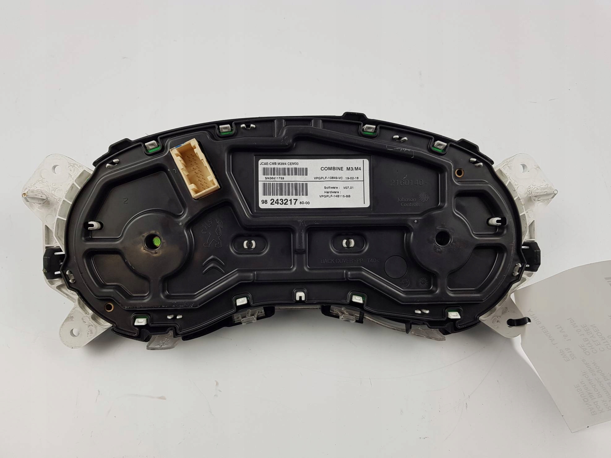 dials clock 9824321780 CITROEN C ELYSEE 20184