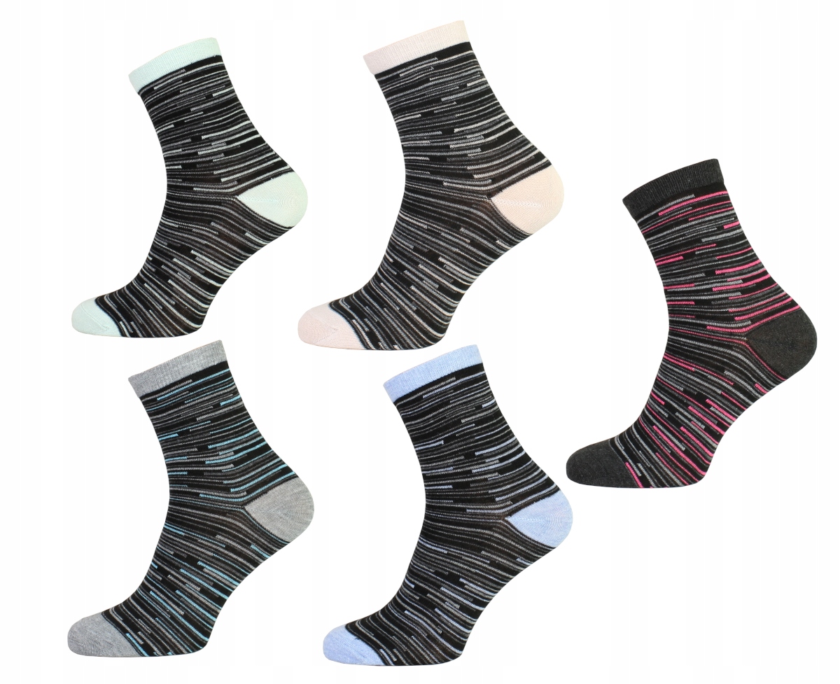 

5 x Skarpety Skarpetki Damskie Bawełniane 39-41