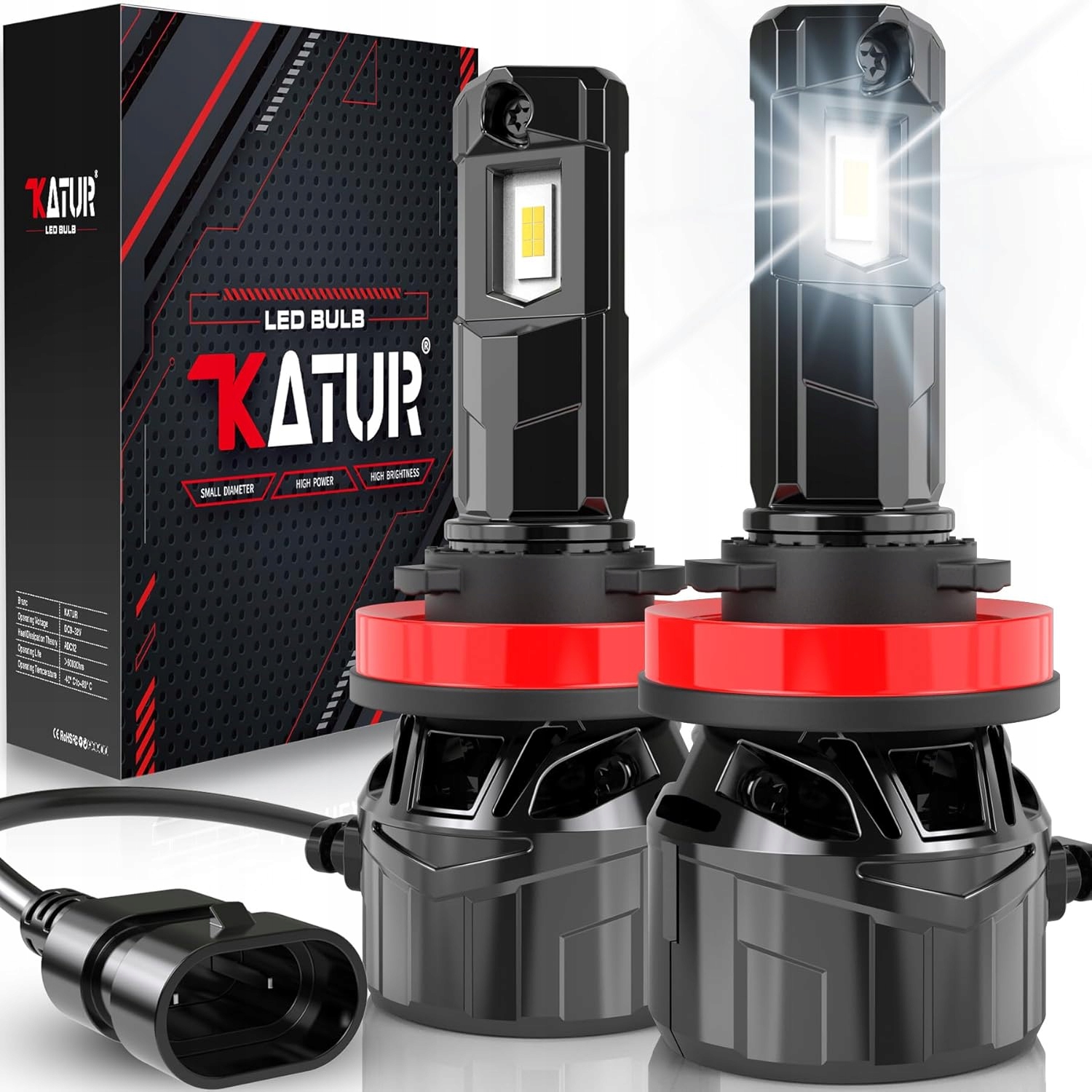 Żarówki Led 120W 30000LM, Katur 700% Jasności H8 H9 H11