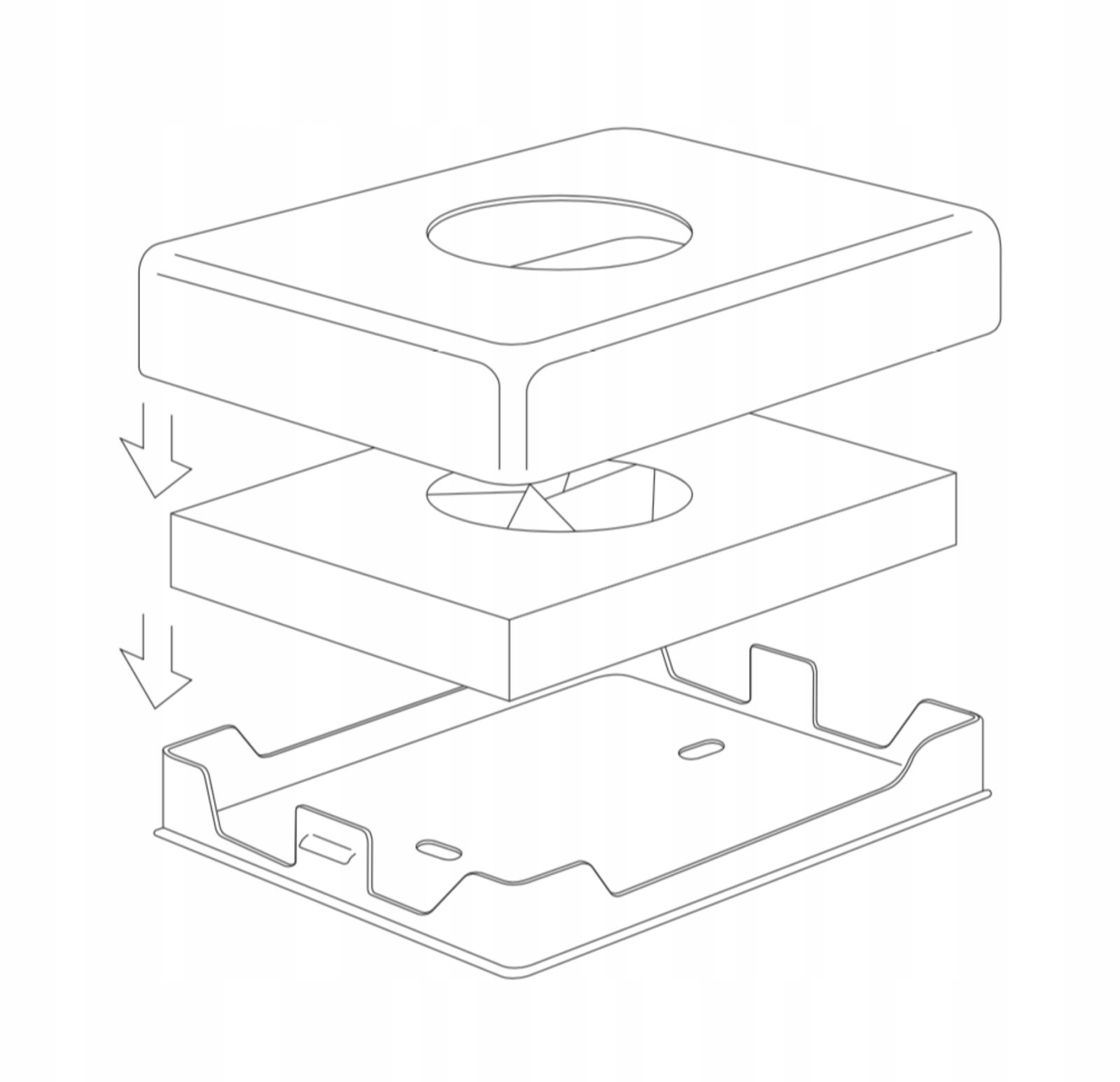 Pojemnik na torebki higieniczne woreczki biały Kolor biały