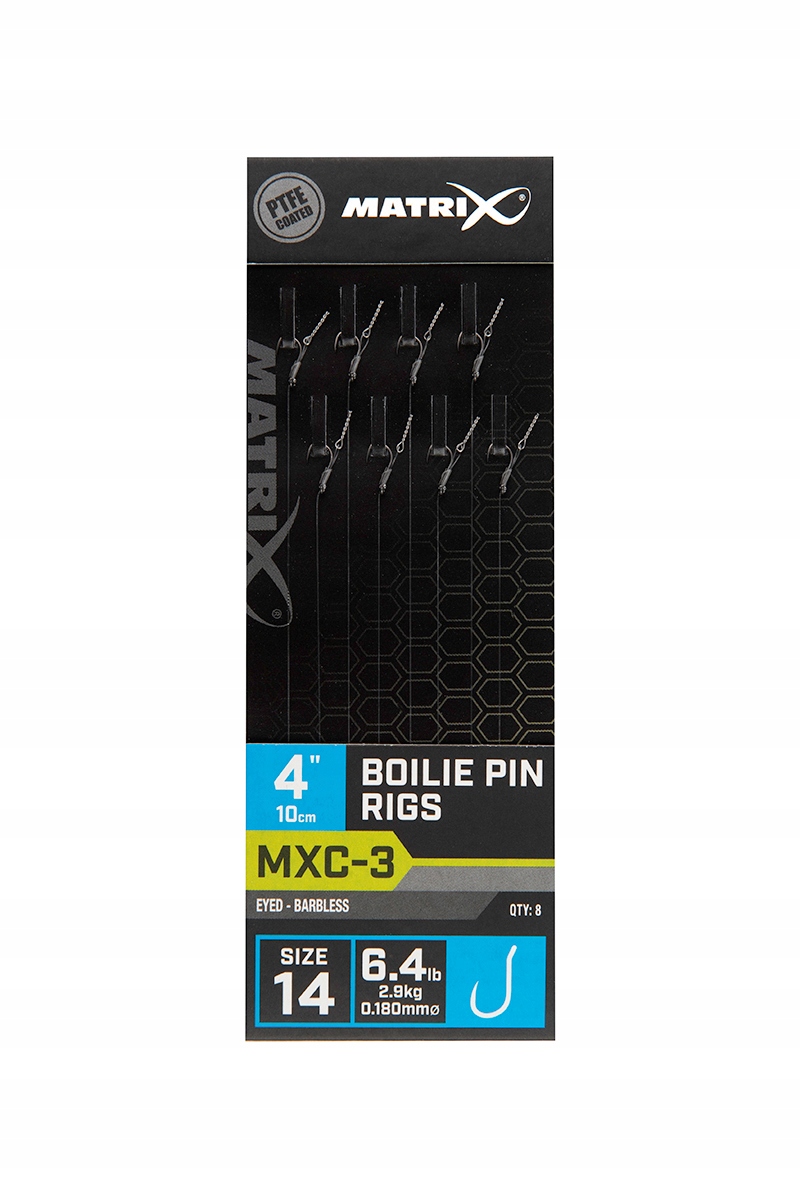 Gotowe przypony Matrix z igłą MXC-3 Rozm. 14 Bezzadziorowe 0.18mm10cm 8szt