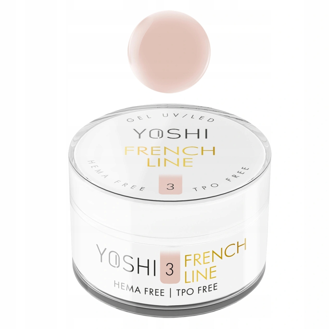 Yoshi Gel French Line Gel Uv Led No 3 50 ml béžový s částečkami