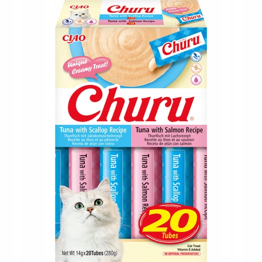 Levně Inaba Inaba Churu 20x14g Krémová pamlsek pro kočky mix chutí s tuňákem