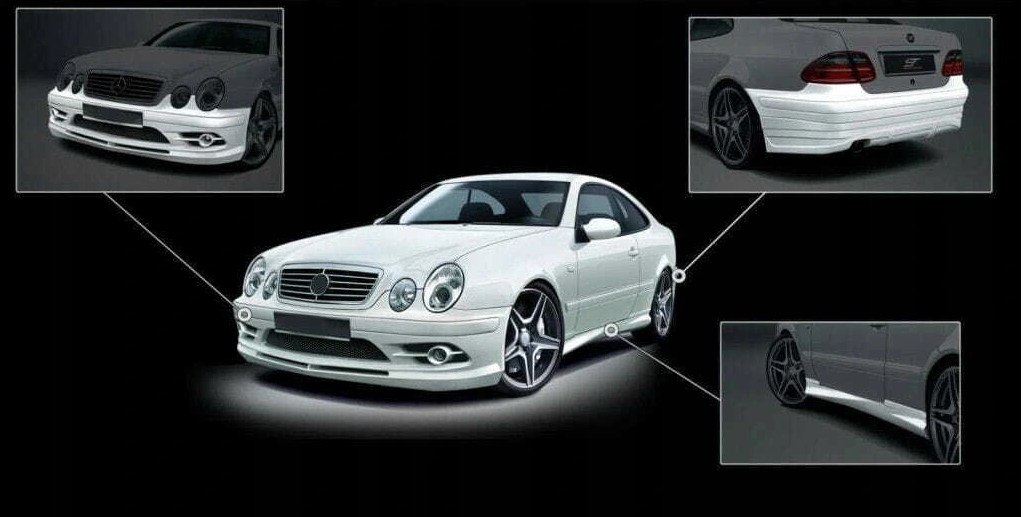 BODY KIT MERCEDES CLK W208 97-02 ZDERZAKI PROGI AMG ZESTAW OSPOILEROWANIA