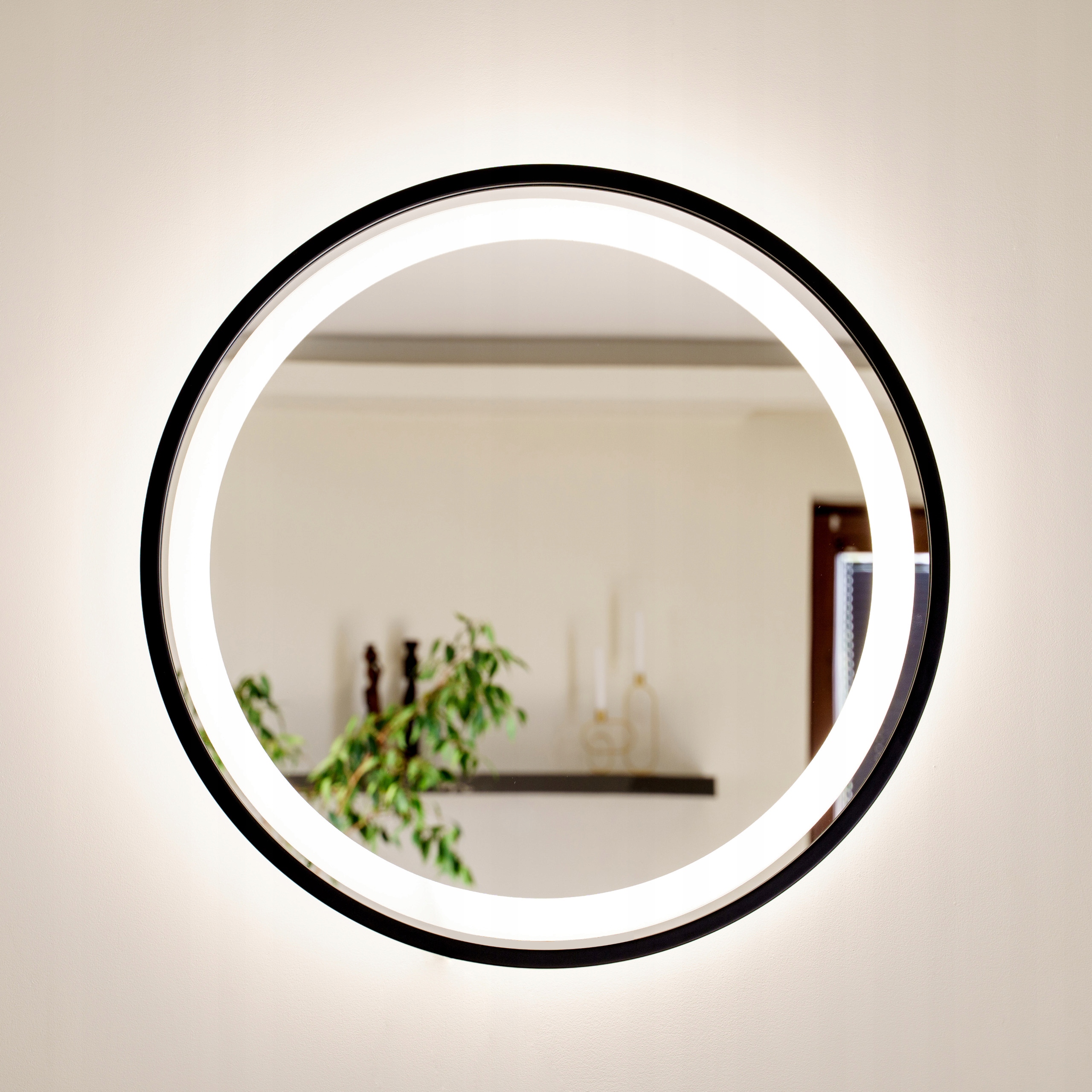 ŁAZIENKOWE LUSTRO LED Z OŚWIETLENIEM W RAMIE LOFT Materiał ramy inny materiał