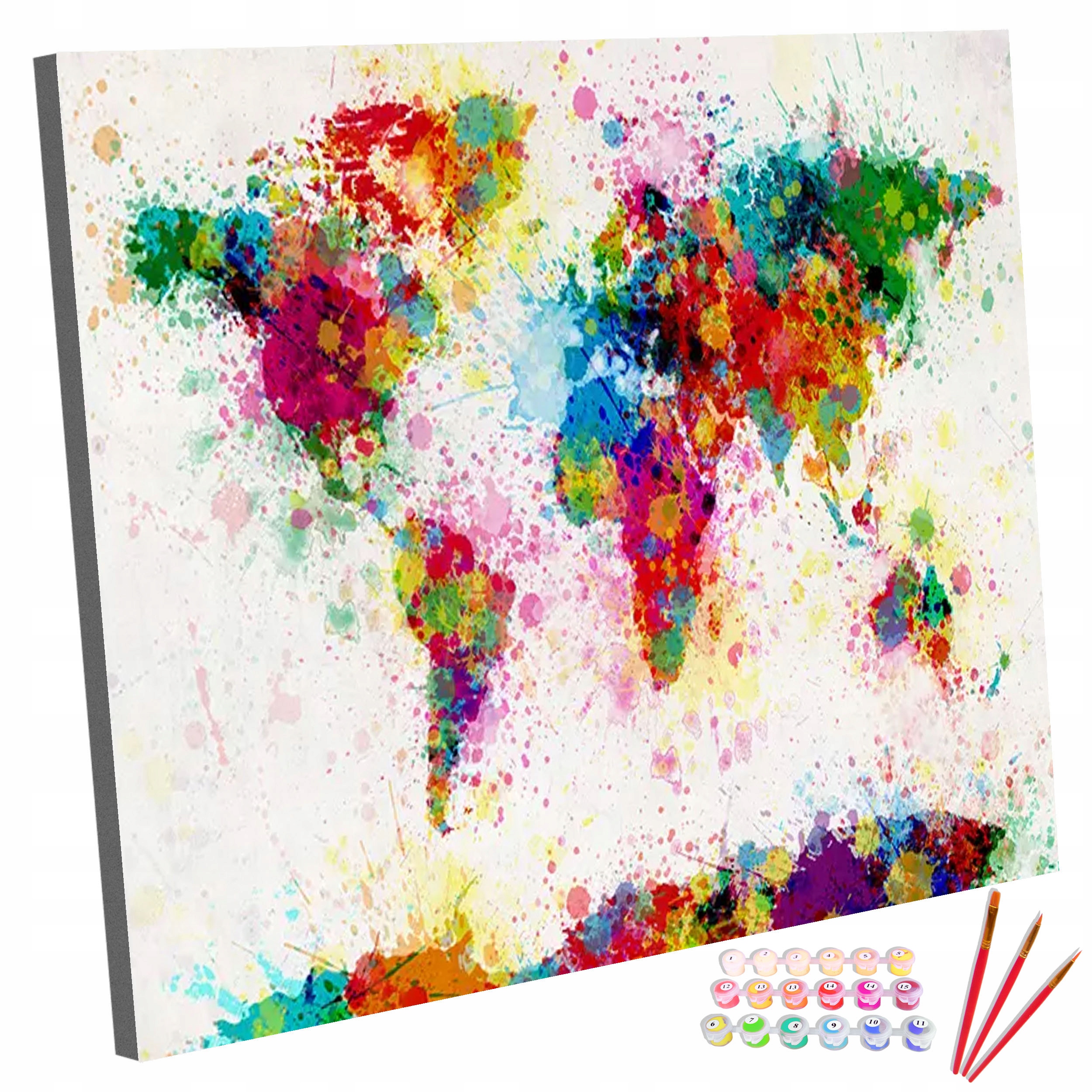 Sada Obraz Pro Malování Malování Podle Čísel Na Rámu Svět 40x50