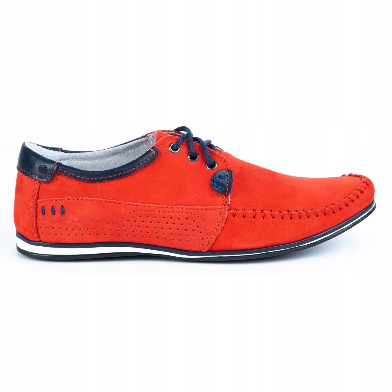 

Buty Męskie skórzane mokasyny 875 czerwone 43
