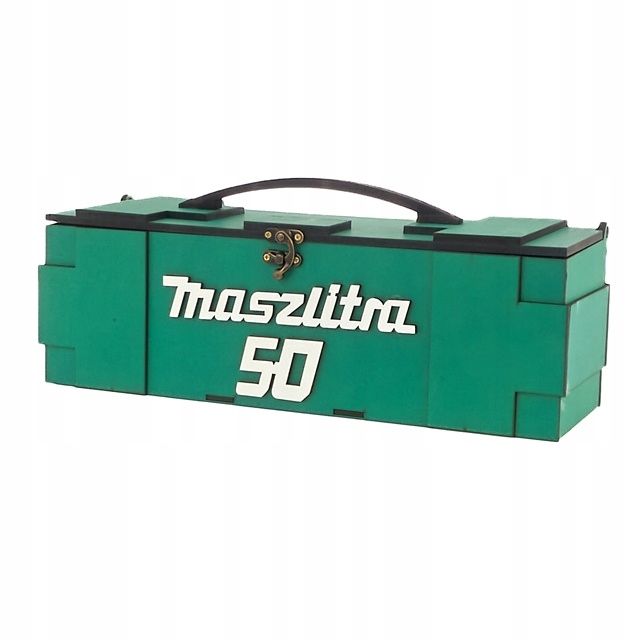 

walizka skrzynka Maszlitra na 50 urodziny