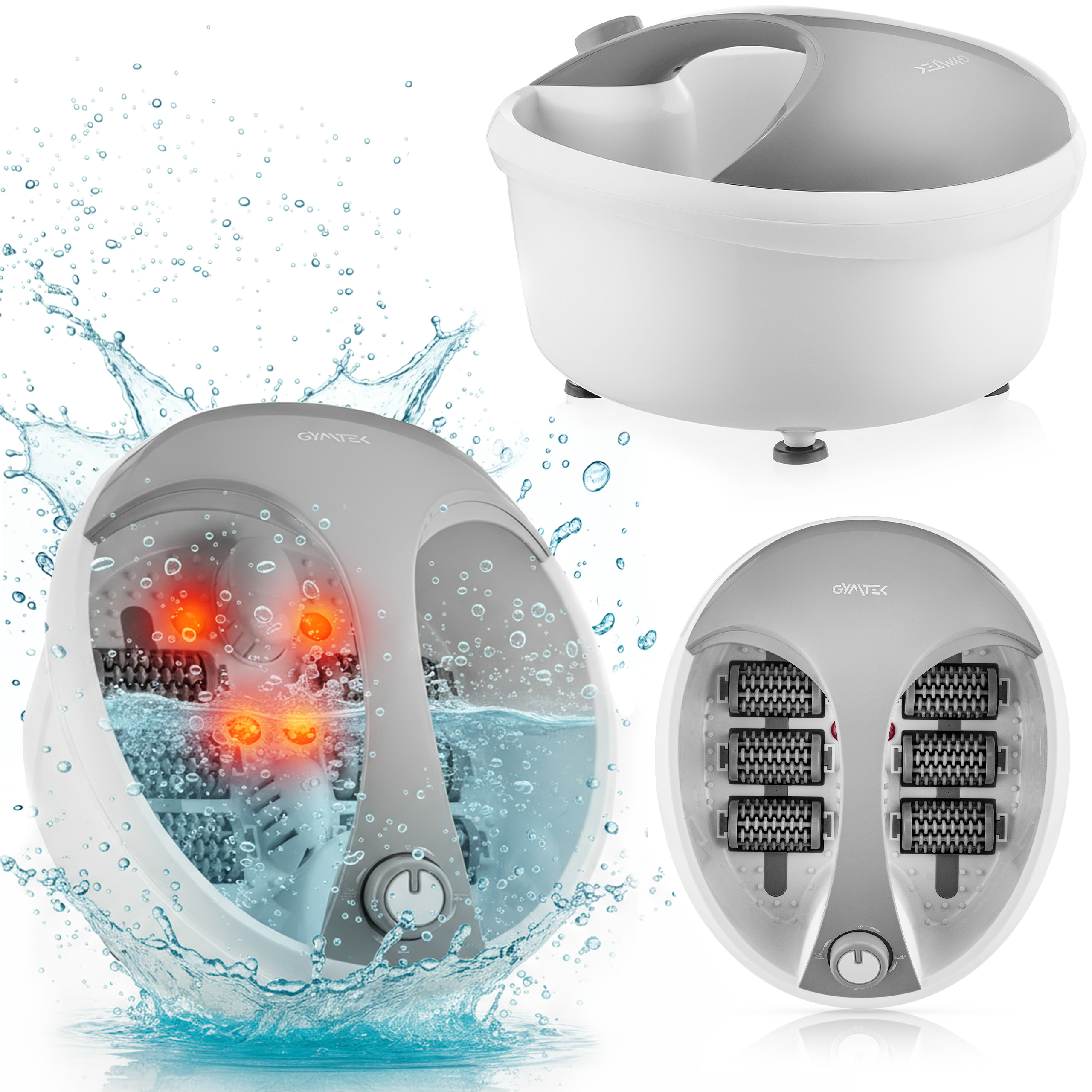 Masażer Do Stóp Wodny Hydromasażer Wanienka Do Stóp Led Gymtek