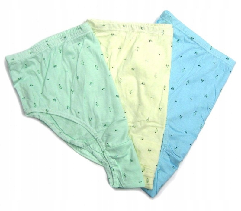 

3x Bawełniane Majtki Figi Damskie Bawełna rozm L