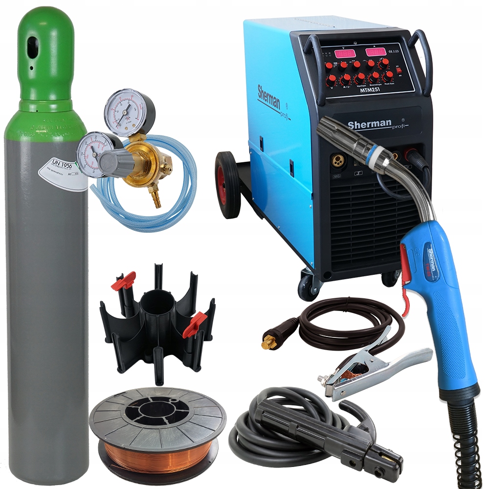 Spawarka MIGOMAT 3w1 MIG MMA TIG zestaw 4x4 400V