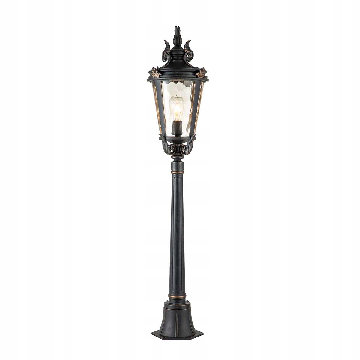 Vonkajšia stojaca palácová záhradná lampa tradičná hnedá 117 cm Elstead