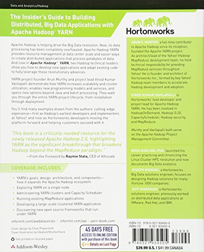 Murthy, Arun Apache Hadoop YARN: Moving beyond MapReduce and Batch Processi Język publikacji angielski