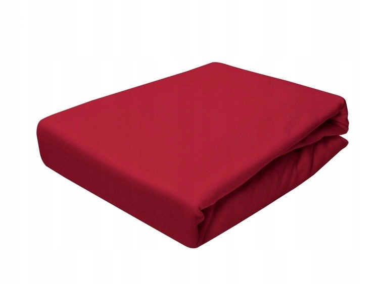 

Prześcieradło jersey 200x220 z gumką Bordowe