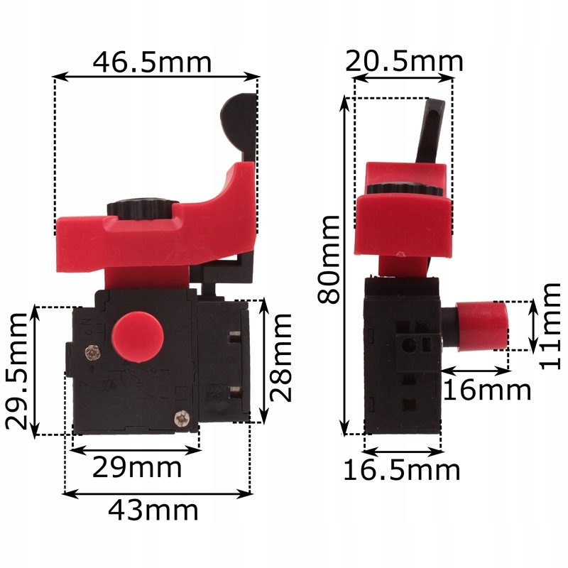 WYŁĄCZNIK WŁĄCZNIK PRZEŁĄCZNIK WIERTARKA 6A 250V Rodzaj włącznik