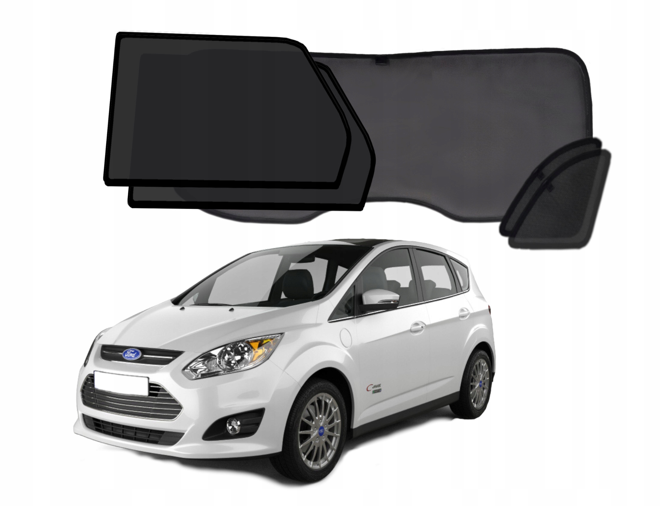 Kryty na sklo sluneční clony do auta pro Ford Focus C-Max II 2