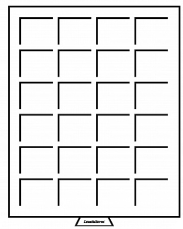LEUCHTTURM PALETA MB NA 24 MONETY 42X42MM Typ kaseta