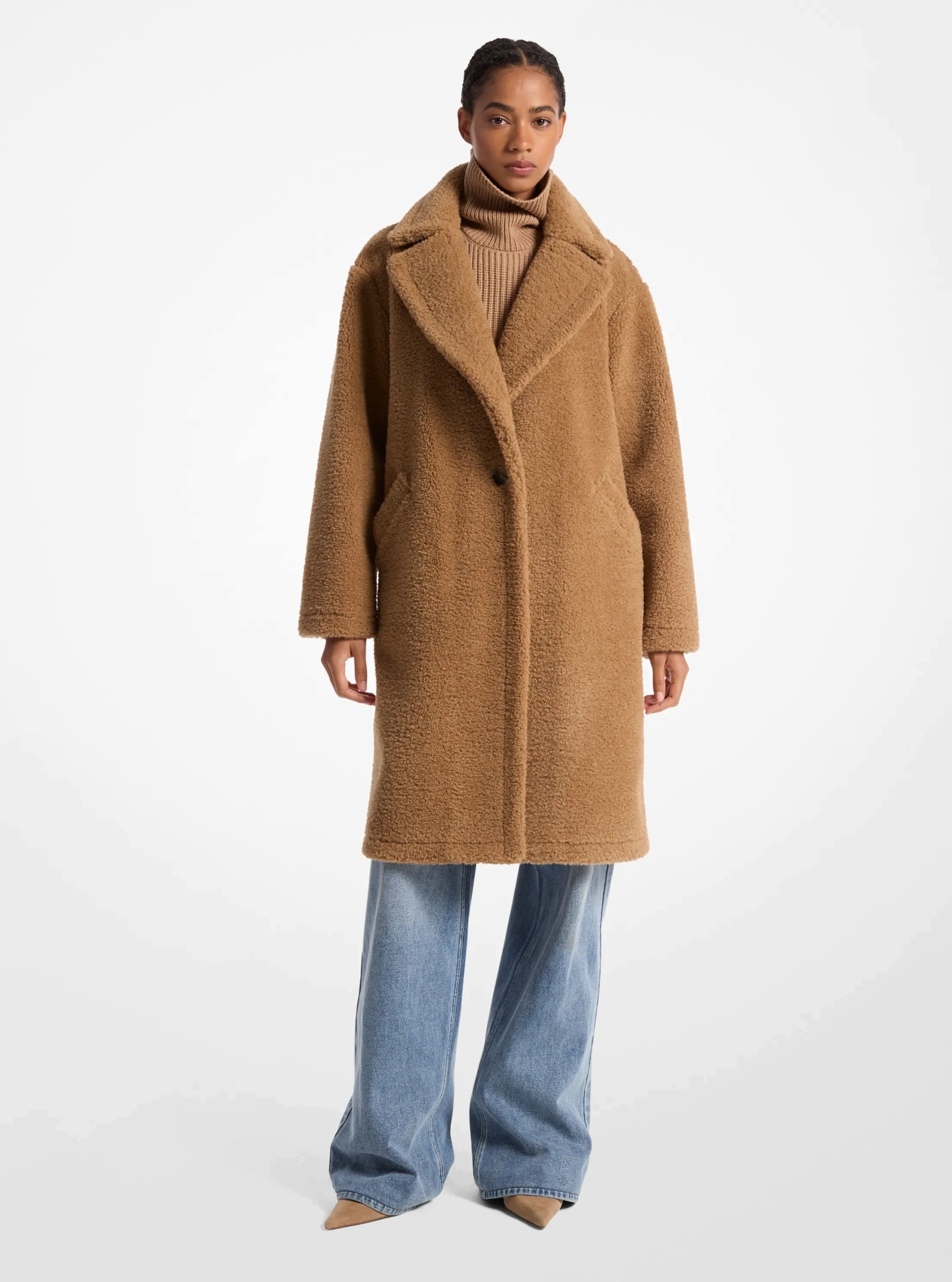 Michael Kors Dámský Oversize Kabát Na Knoflíky Ke Kolenům Hnědý XXL Qaa