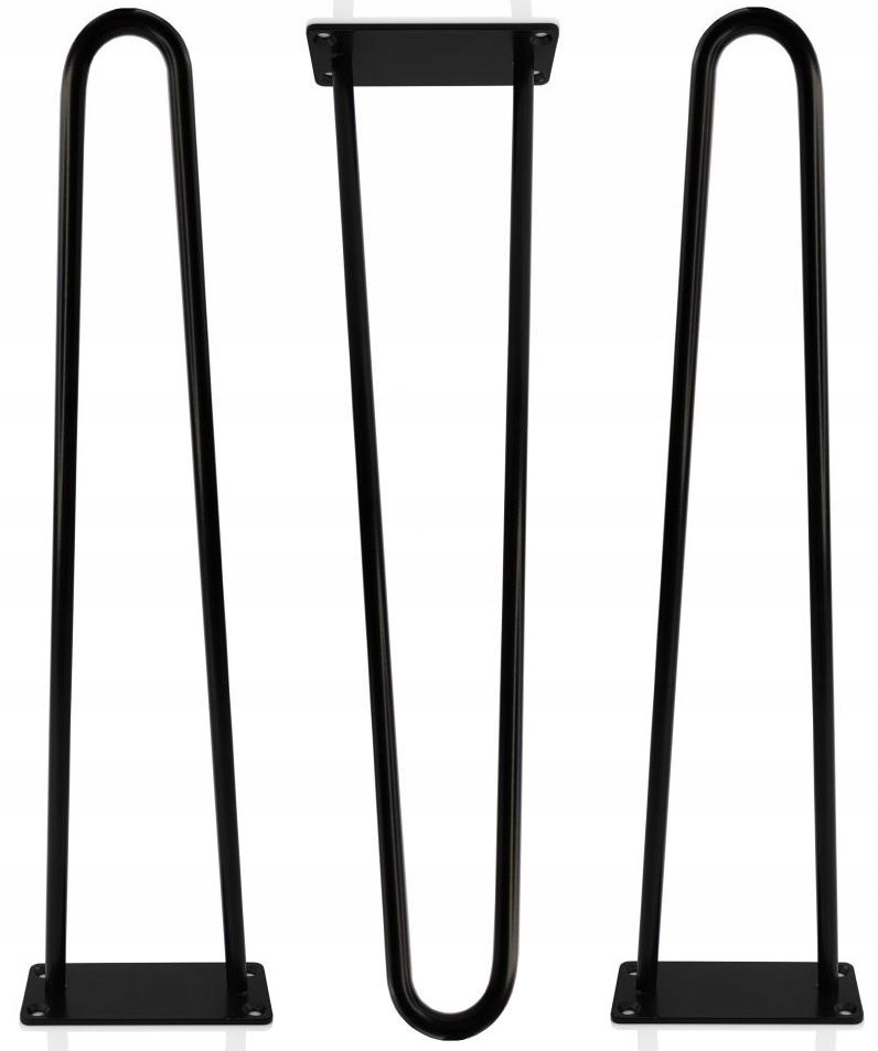

Zestaw Nogi Metalowe Stołu Hairpin Dwa Pręty 40CM