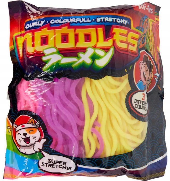 MAKARON SENSORYCZNY GNIOTEK Noodles Rozciągliwy 3 Różne Kolory Wiek dziecka 3 lata +