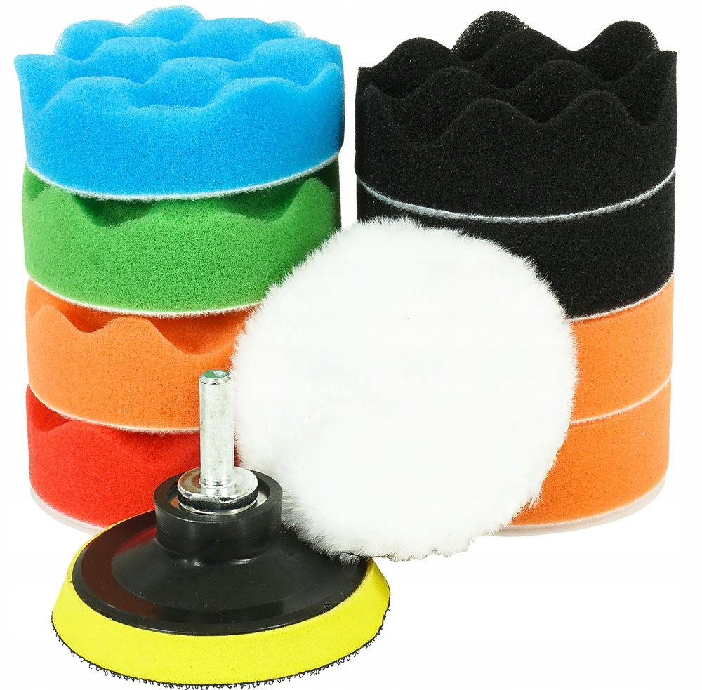 Gąbki Polerskie Zestaw Gąbek Polerskich Pady Do Wkrętarki Na Wiertarkę 80MM
