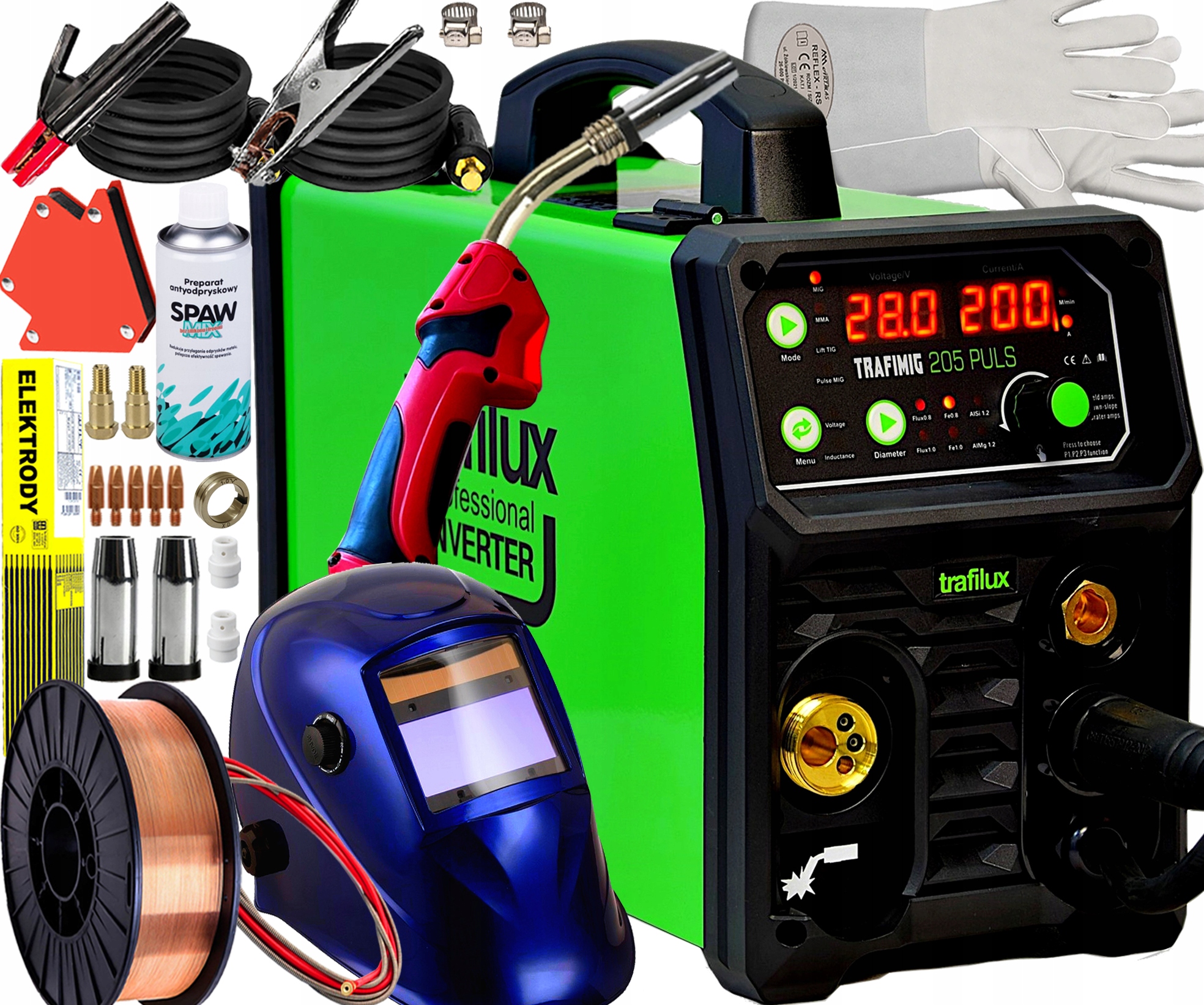 Invertorová Svářečka Migomat Poloautomatická Trafilux Trafimig 205 Puls