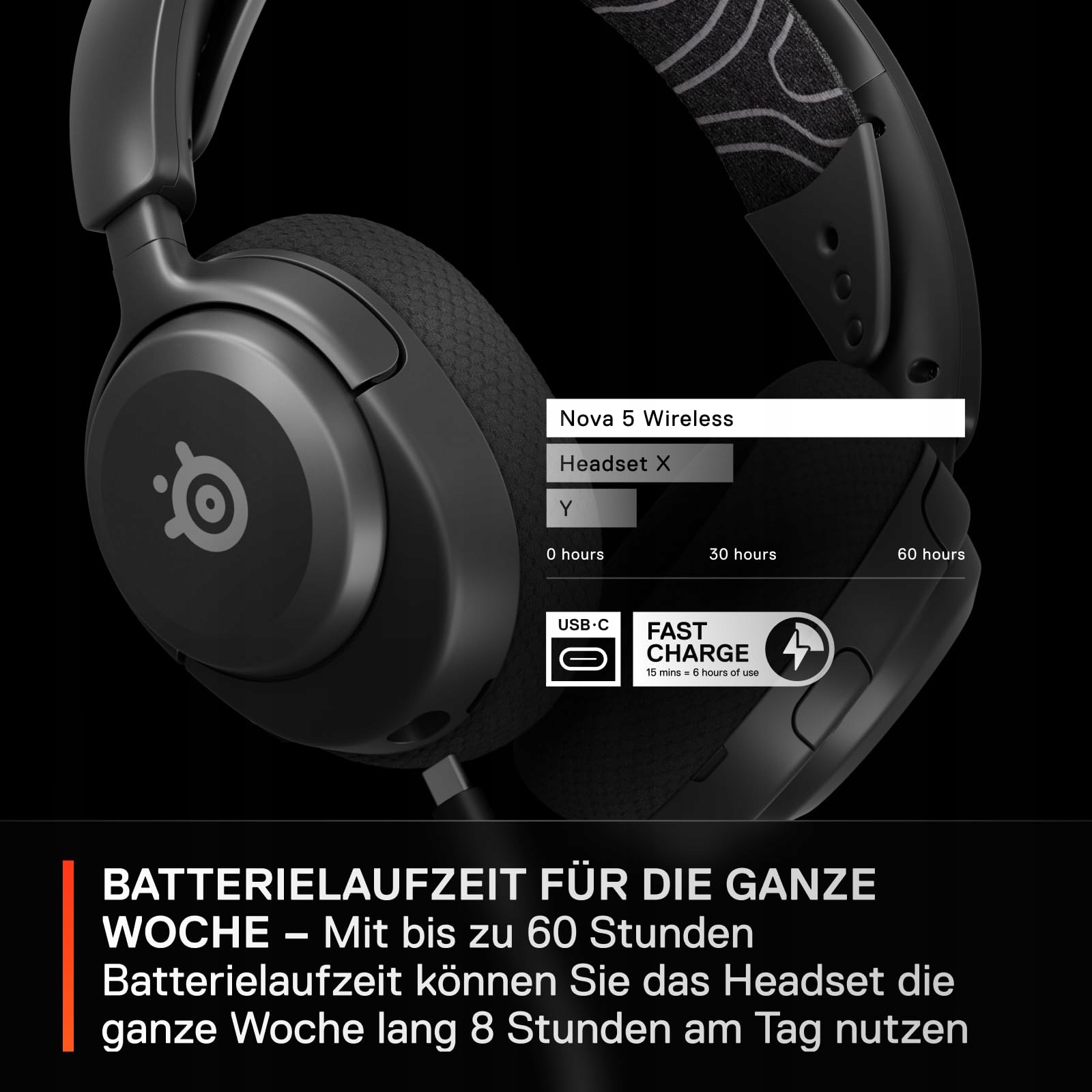 STEELSERIES Arctis Nova 5 Wireless Gaming Headset PC PS4 PS5 Switch — miniatura 7