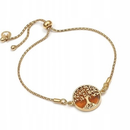 Zlatý Náramek S Jantarem Stříbro Pozlacený