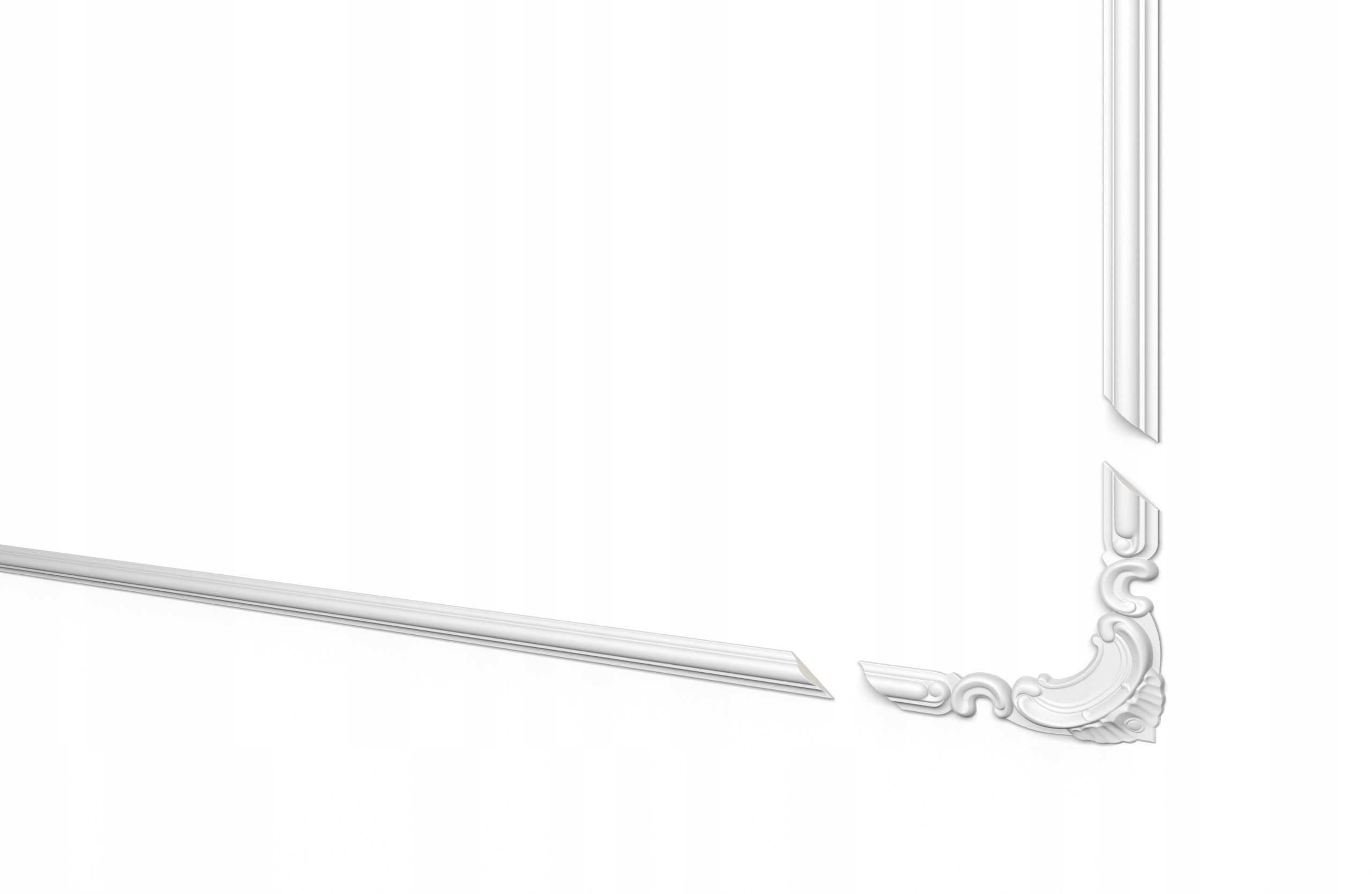 nástěnné rohy štukatura dekor cena 4ks 3D zdobené ornamentem