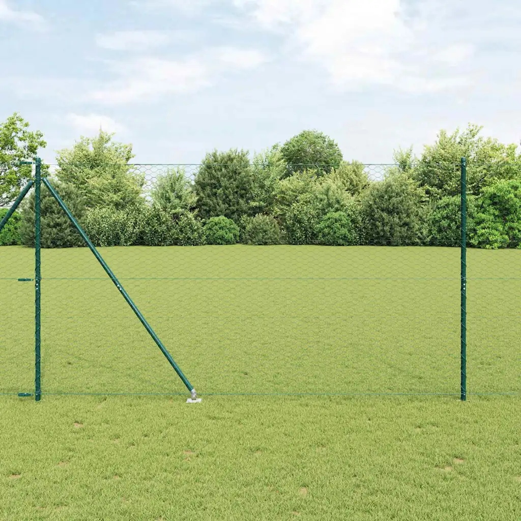 Plot s příspěvky Zelená 1.6 x 25 m Ocel potažená Pvc Zelená 3353112