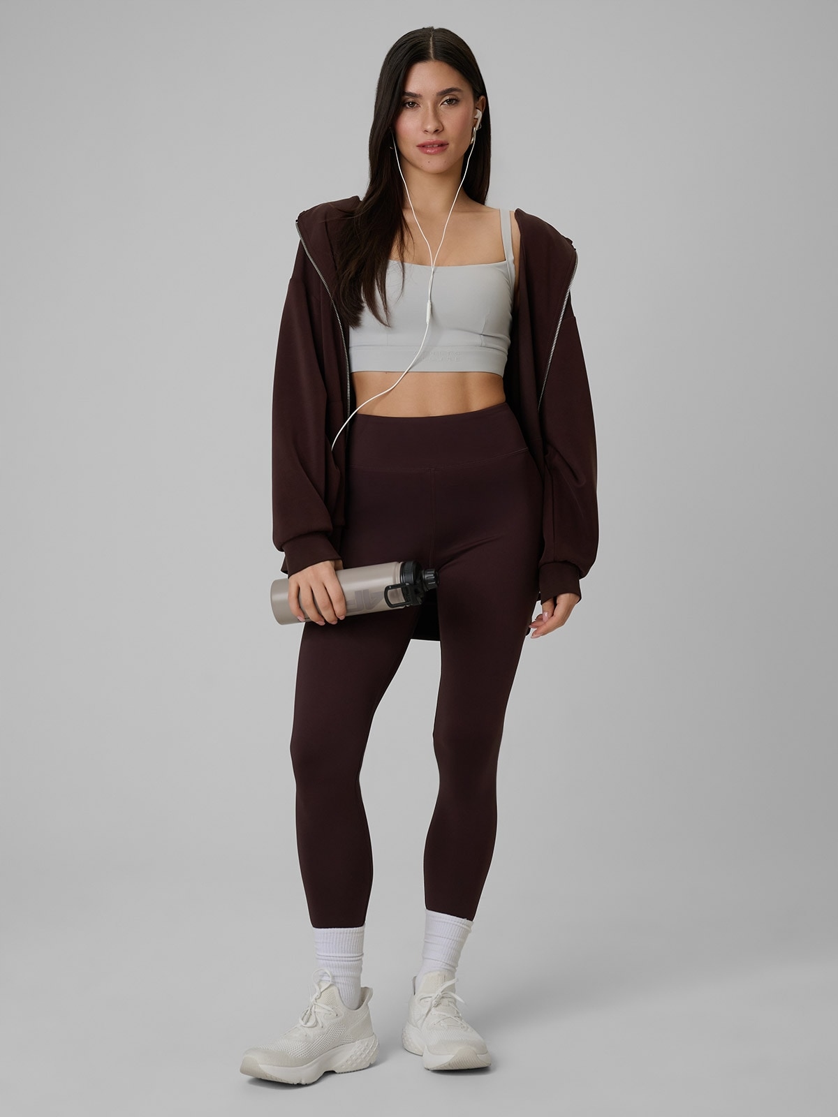 4F Dámské Legíny Hnědé Úpletové Pohodlné M