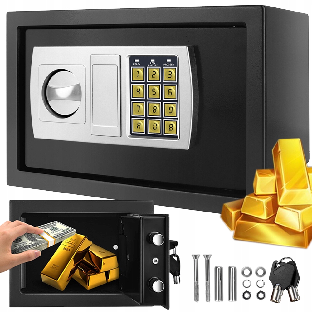 Mini Cyfrowy Sejf 8.5 L Ognioodporny Wodoodporny Do Domu Hotelu Biura