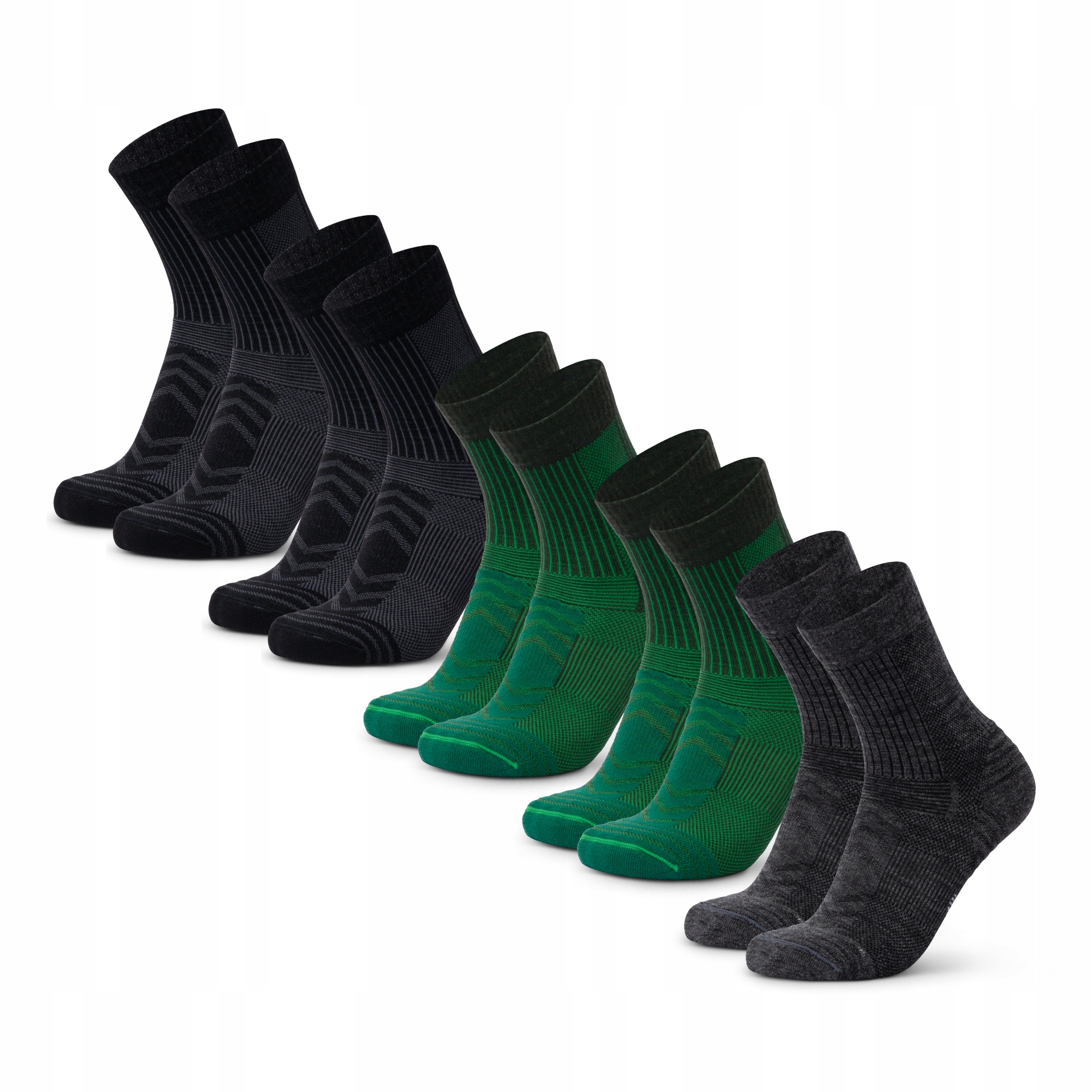 Lekkie Skarpety Trekkingowe Merino Danish Endurance Turystyczne 5-pak 39-42
