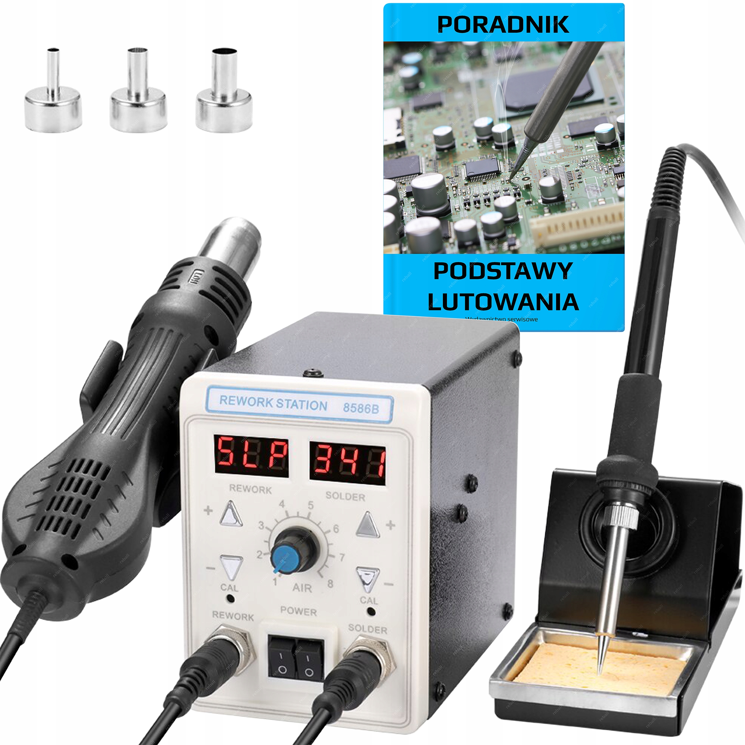 

Stacja Lutownicza 2w1 Spawarka Hot Air 8586B 760W