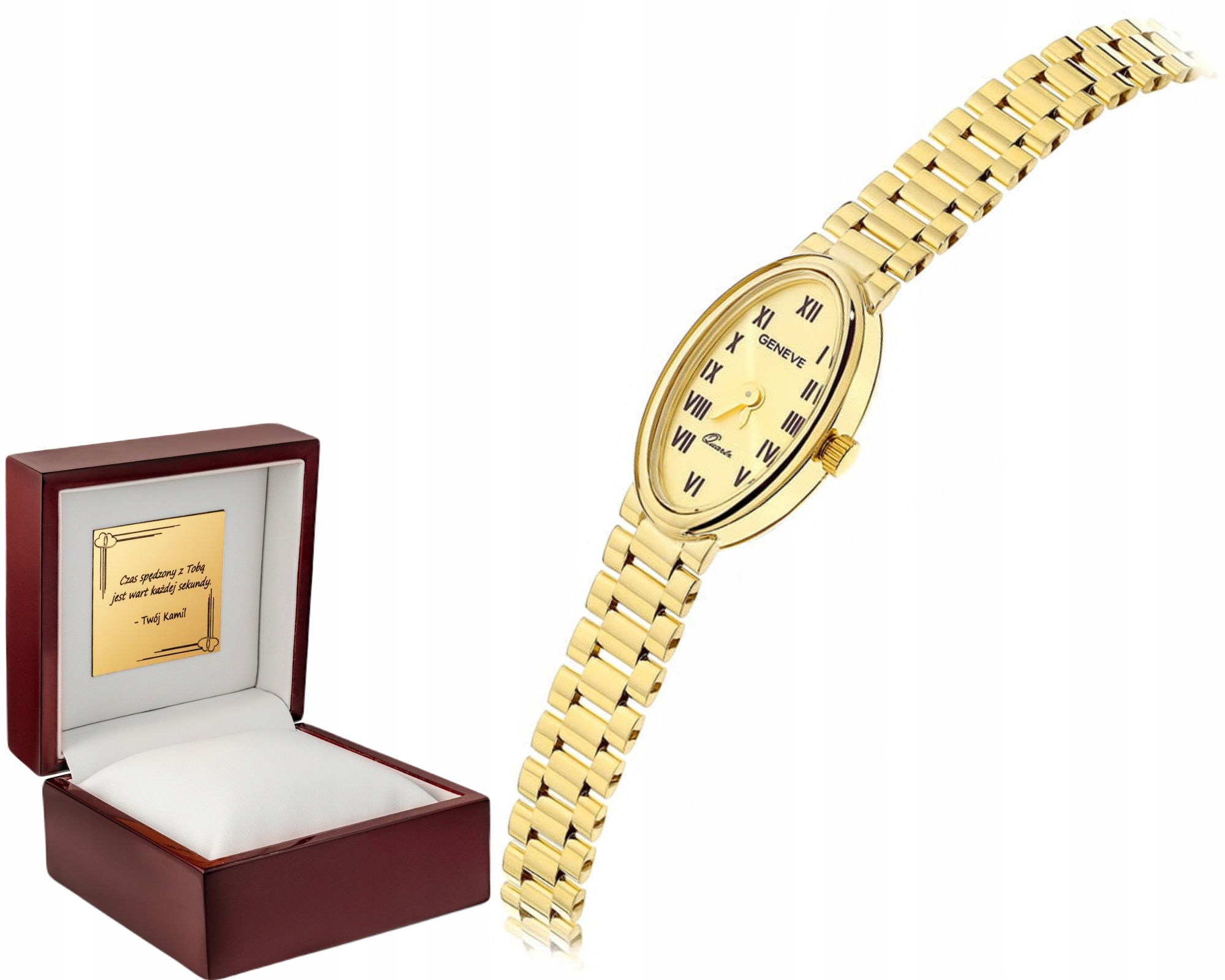 Zlatý Oválný Ciferník Zlato 585 Jako Dárek Gravírování