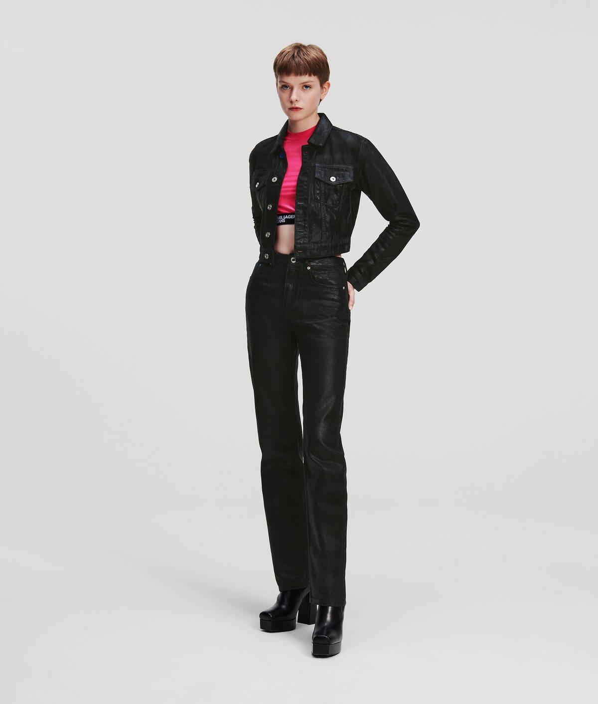 Karl Lagerfeld Jeans Černé Kalhoty S Logem (26/30)