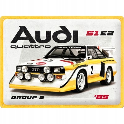 Plakat metalowy 30x40 Audi S1 Quattro 1985 23387 tablica