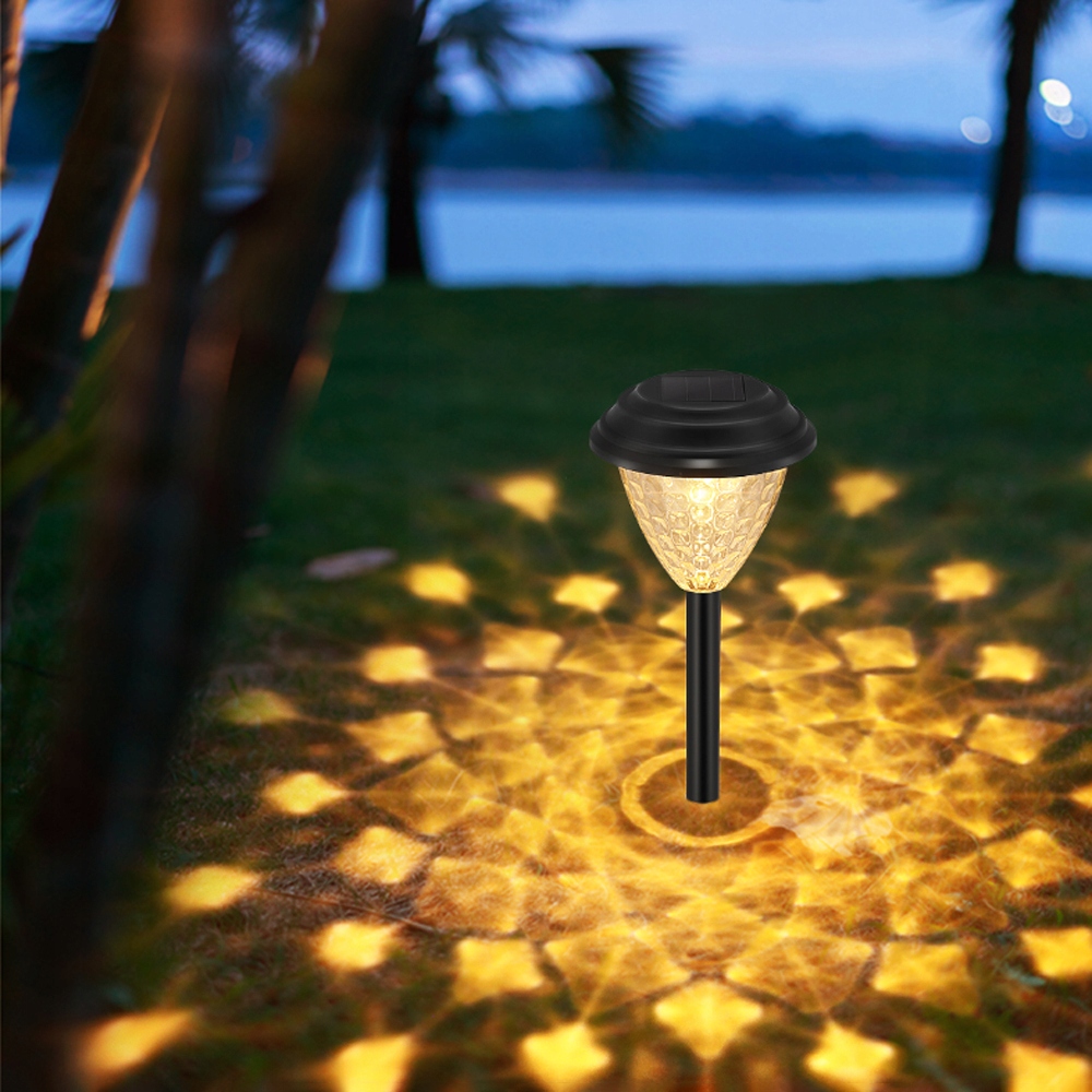 LAMPA SOLARNA LAMPKI SOLARNE AŻUROWY WZÓR OGRODOWA LAMPA SŁUPKOWA 4 SZTUKI Marka bez marki
