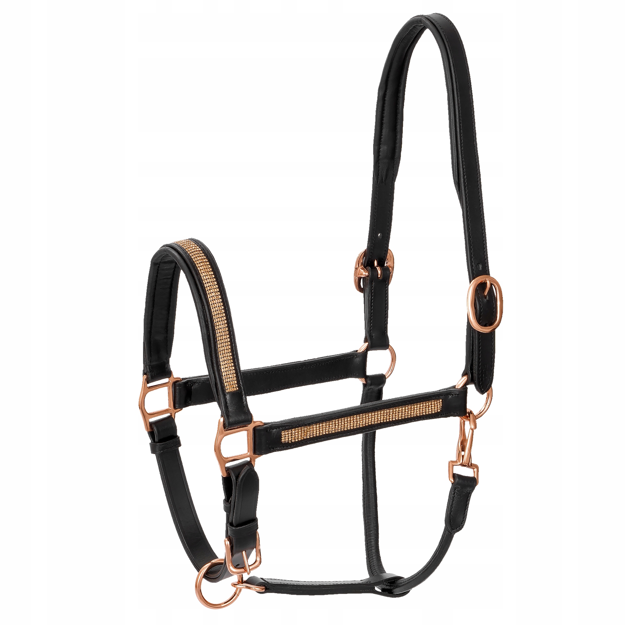 Uzda pro koně Equestrian Queen SmallDiamonds kožený černý Cob