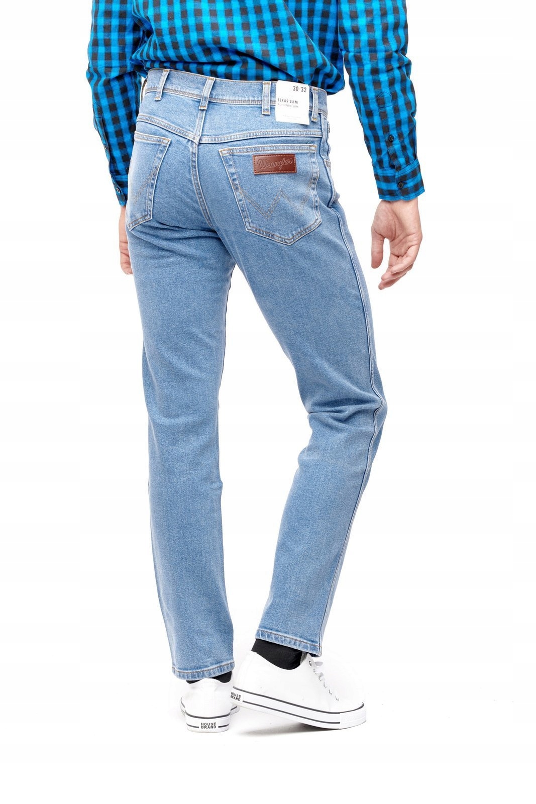 Pánské zúžené džíny Wrangler Texas Slim Blue Honor W12SM511Q 30/32