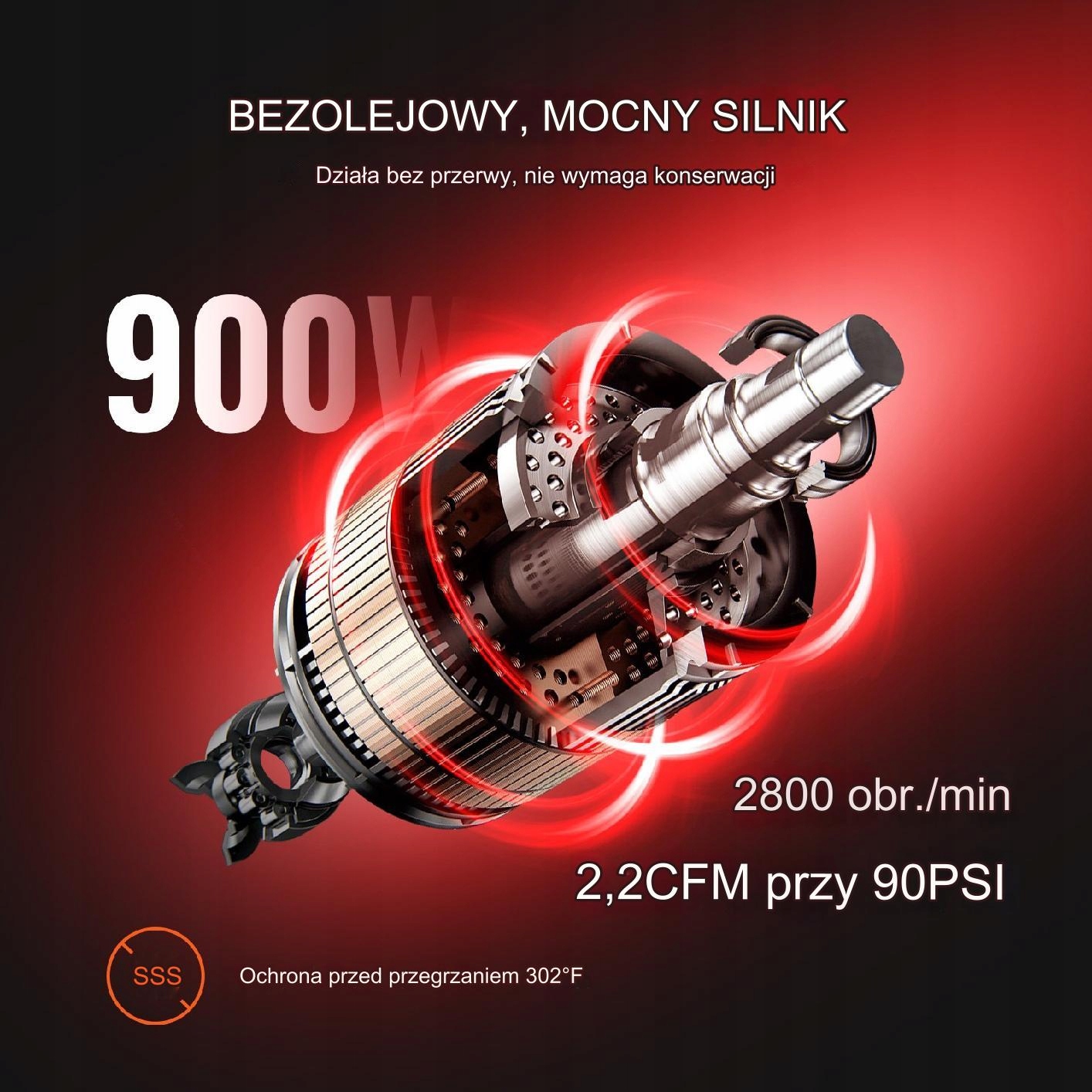 Sprężarka powietrza 18 L Typ kompresor bezolejowy