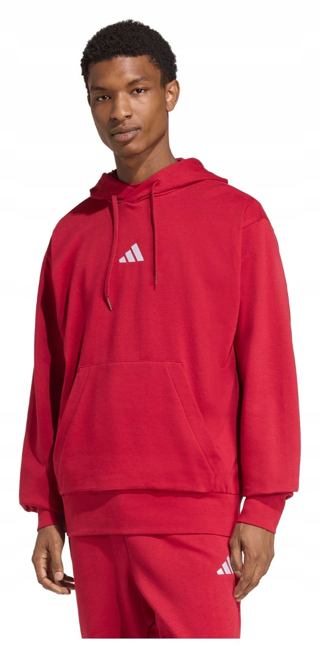 Mikina Adidas Essentials Feelcozy Hoodie červená KC0907 vel. S